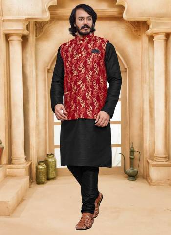 For A Festive Wear,Grab These Readymade Pair in Fine Colored.These Kurta And Bottom Are Fabricated on Art Silk Pair With Silk Jacquard Jacket.Its Beautified With Gold Weaving Designer Work.