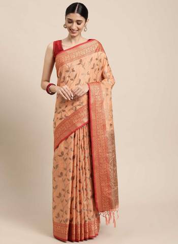 For A Beautiful Look,Grab These Saree in Fine Colored Pair With Blouse.These Saree And Blouse Are Fabricated On Cotton.Its Beautified With Heavy Wevon Handloom Designer Work.