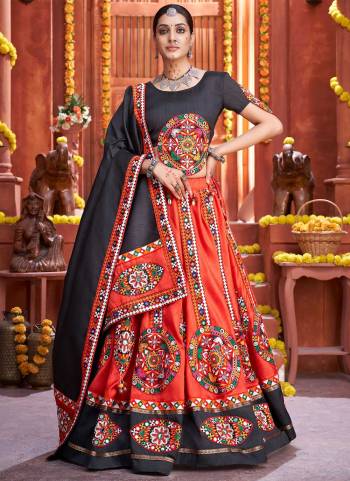 Grab These Traditional Wear Lehenga Choli in All Over Fine Colored Pair With Blouse And Dupatta.These Lehenga And Blouse Are Fabricated On Art Silk Pair With Art Silk Dupatta.Its Beautified With Special Gamthi,Real Mirror Embroidery Work.