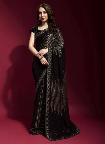 For A Casual Wear,Grab These Saree in All Over Fine Colored Pair With Blouse.These Saree is Fabricated On Georgette Pair With Satin Banglori Silk Blouse.Its Beautified With Designer Sequance Embroidery Work.