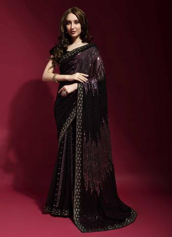 For A Casual Wear,Grab These Saree in All Over Fine Colored Pair With Blouse.These Saree is Fabricated On Georgette Pair With Satin Banglori Silk Blouse.Its Beautified With Designer Sequance Embroidery Work.