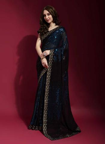 For A Casual Wear,Grab These Saree in All Over Fine Colored Pair With Blouse.These Saree is Fabricated On Georgette Pair With Satin Banglori Silk Blouse.Its Beautified With Designer Sequance Embroidery Work.