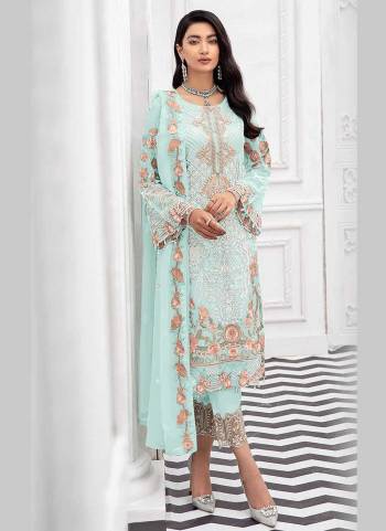 For A Beautiful Look,Grab These Suit in All Over Fine Colored Pair With Bottom And Dupatta.These Top Is Fabricated On Faux Georgette Pair With Santoon Bottom And Nazmin Dupatta.its Beautified With Heavy Designer Embroidery Work.