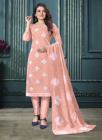 For A Casual Wear,Grab These Suit in All Over Fine Colored Pair With Bottom And Dupatta.These Top is Fabricated On Modal Silk Pair With Santoon Bottom And Chinon Dupatta.Its Beautified With Designer Sequance Embroidery Work.