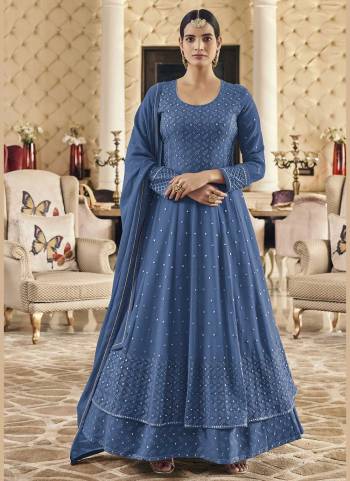 Looking Different in These Beautiful Colored Anarkali Suit Pair With Bottom And Dupatta.These Top is Fabricated On Faux Georgette Pair With Santoon Bottom And Nazmin Dupatta.Its Beautified With Heavy Thread, Embroidery,Swarovski Work.