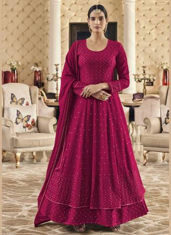 Looking Different in These Beautiful Colored Anarkali Suit Pair With Bottom And Dupatta.These Top is Fabricated On Faux Georgette Pair With Santoon Bottom And Nazmin Dupatta.Its Beautified With Heavy Thread, Embroidery,Swarovski Work.