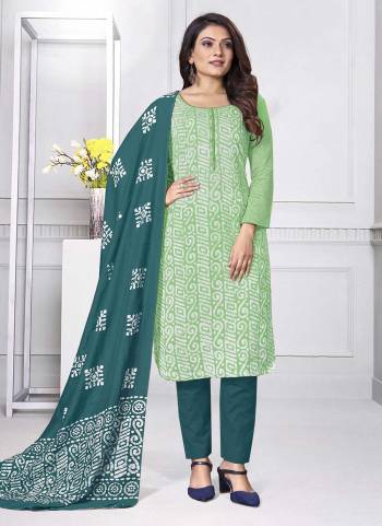 Grab These Suit in Fine Colored.These Top And Dupatta Are Fabricated On Godwal Pair With Cotton Bottom.Its Beautified With Designer Batik Printed Work.