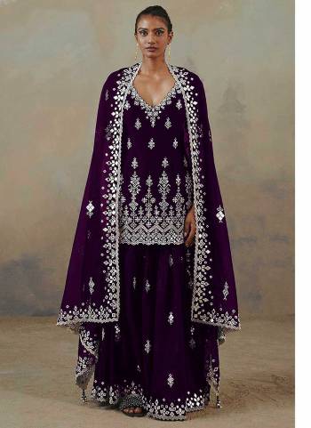 Grab These Sharara Suit in Beautiful Colored Pair With Bottom And Dupatta.These Top And Bottom Are Fabricated On Faux Georgette Pair With Faux Georgette Dupatta.Its Beautified With Designer Multy,Real Mirror Embroidery Work.