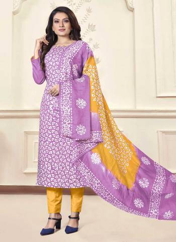 Grab These Suit in Fine Colored Pair With Bottom And Dupatta.These Top And Dupatta Are Fabricated On Godwal Pair With Cotton Bottom.Its Beautified With Designer Batik Printed,Cross Hand Work.