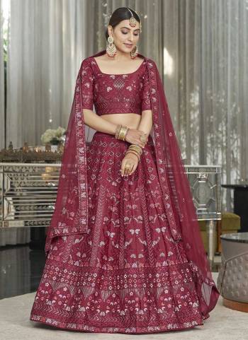 Grab These Designer Looking Leheng Choli in Fine Colored Pair With Blouse And Dupatta.These Lehenga And Blouse Are Fabricated On Silk Pair With Net Dupatta.Its Beautified With Heavy Thread,Sequance Embroidery Work.