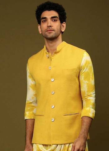 Grab These Beautiful Colored Mens Wear Jacket.These Jacket is Fabricated On Satin.Its Beautified With Designer Printed Work.Buy Now