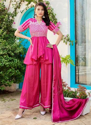 Grab These Readymade Sharara Suit in Fine Colored Pair With Bottom And Dupatta.These Top is Fabricated On Cotton Pair With Satin Bottom And Dupatta.Its Beautified With Designer Embroidery Work.