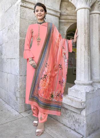 Grab These Readymade Suit in Fine Colored Pair With Bottom And Dupatta.These Top And Bottom Are Fabricated On Rayon PairWith Muslin Dupatta.Its Beautified With Thread Embroidery Work,Digital Printed Work.