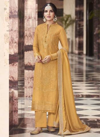 Grab These Designer Plazzo Suit in Fine Colored.These Top is Fabricated On Viscose Dola Silk Pair With Dull Santoon And Silk Georgette Dupatta.Its Beautified With Wevon Designer, Embroidery,Swarovski Work.