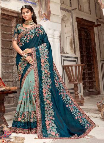 For A Designer Look,Grab These Saree in Fine Colored Pair With Blouse.These Saree And Bloues Are Fabricated On Art Silk.Its Beautified With Heavy Designer Thread Embroidery Work.