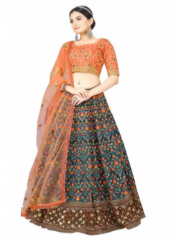 Grab These Designer Lehenga in Fine Colored Pair With Blouse And Dupatta.These Blouse And Lehenga Are Fabricated On Art Silk Pair With Silk Dupatta.Its Beautified With Designer Thread,Sequance Embroidery Work.