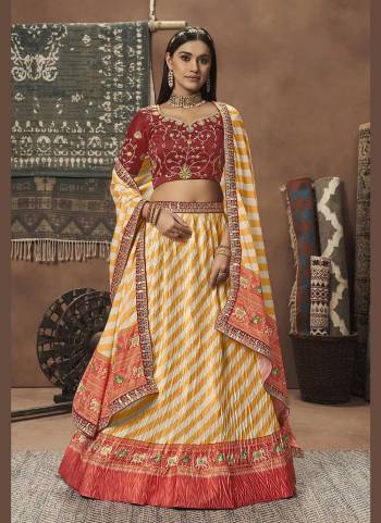 Grab These Designer Lehenga in Fine Colored Pair With Blouse And Dupatta.These Lehenga And Dupatta Are Fabricated On Rayon Pair With Phantom Silk Blouse.Its Beautified With Heav Designer Work.