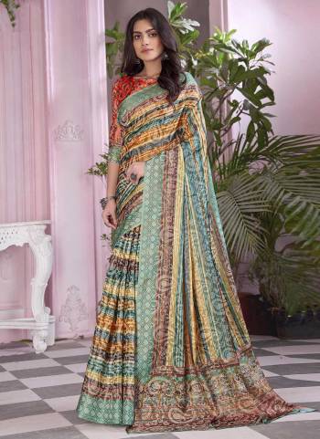 Grab These Saree in Fine Colored Pair With Blouse.These Lehenga And Blouse Are Fabricated On Georgette Brasso.Its Beautified With Hand Carved Burnouts Brasso,Printed Work.