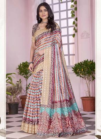 Grab These Saree in Fine Colored Pair With Blouse.These Lehenga And Blouse Are Fabricated On Georgette Brasso.Its Beautified With Hand Carved Burnouts Brasso,Printed Work.