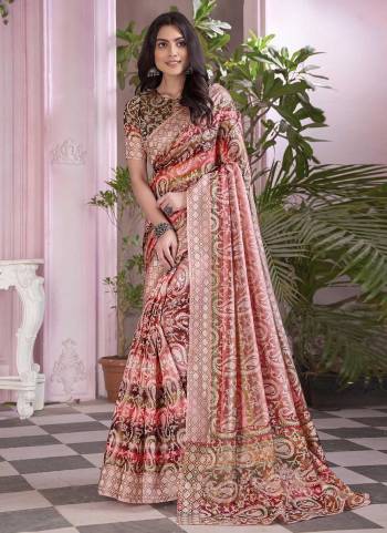 Grab These Saree in Fine Colored Pair With Blouse.These Lehenga And Blouse Are Fabricated On Georgette Brasso.Its Beautified With Hand Carved Burnouts Brasso,Printed Work.