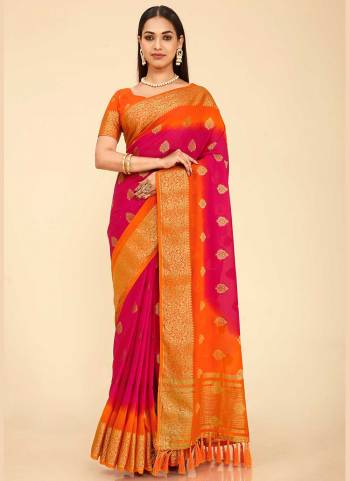 Grab These Saree in Fine Colored Pair With Blouse.These Saree And Blouse Are Fabricated On Georgette Silk.Its Beautified With Heavy Wevon Jari Designer Work .