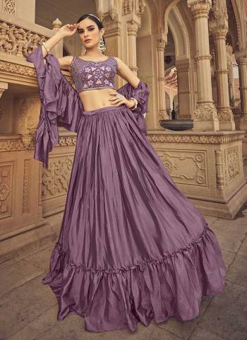 Grab These Beautiful Colored Lehenga Choli in Fine Colored Pair With Blouse And Dupatta.These Lehenga And Dupatta Are Fabricated On Chinon Pair With Art Silk.Its Beautified With Designer Thread,Mirror Embroidery Work.