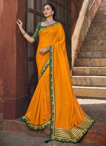 Grab These Saree in Fine Colored Pair With Blouse.These Saree Are Vichitra Silk and Blouse Are Brocade Fabricated.Its Beautified With Heavy Embroidery  Designer Work .