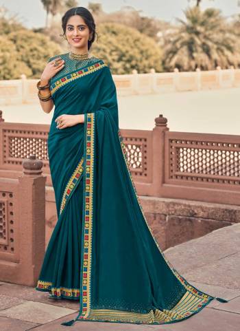 Grab These Saree in Fine Colored Pair With Blouse.These Saree Are Vichitra Silk and Blouse Are Brocade Fabricated.Its Beautified With Heavy Embroidery  Designer Work .