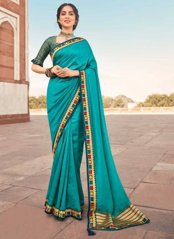 Grab These Saree in Fine Colored Pair With Blouse.These Saree Are Vichitra Silk and Blouse Are Brocade Fabricated.Its Beautified With Heavy Embroidery  Designer Work .