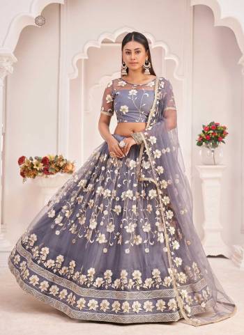 For A Different Look,Grab These Designer Lehenga in All Over Pretty Colored Pair With Blouse And Dupatta.These Lehenga Choli is All Over Butterfly Net Base Fabric With Designer Work.Buy Now These Lehenga For Up Coming Wedding Season