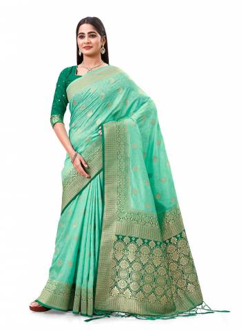 Grab These Saree in Fine Colored Pair With Blouse.These Saree and Blouse Are Fabricated On Dola Silk.Its Beautified With Heavy Wevon Designer Work .