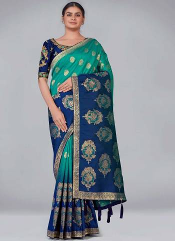 Grab These Festive Wear Saree in Fine Colored Pair With Blouse.These Saree And Blouse Are Fabricated On Banarasi Silk.Its Beautified With Wevon Designer,Embroidery Work.