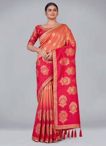 Grab These Festive Wear Saree in Fine Colored Pair With Blouse.These Saree And Blouse Are Fabricated On Banarasi Silk.Its Beautified With Wevon Designer,Embroidery Work.