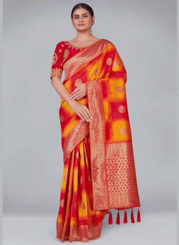 Grab These Festive Wear Saree in Fine Colored Pair With Blouse.These Saree And Blouse Are Fabricated On Banarasi Silk.Its Beautified With Wevon Designer,Embroidery Work.