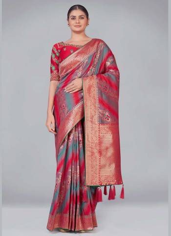 Grab These Festive Wear Saree in Fine Colored Pair With Blouse.These Saree And Blouse Are Fabricated On Banarasi Silk.Its Beautified With Wevon Designer,Embroidery Work.