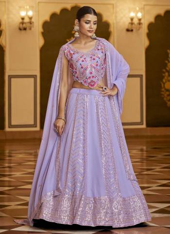 Grab These Beautiful Colored Lehenga Choli.These Leheng and Blouse Are Fabricated On Georgette Pair With Georgette Dupatta.Its Beautified With Heavy Thread,Sequance Embroidery Work.