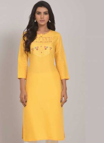 Grab These Casual Wear Kurti in Fine Colored.These Kurti is Fabricated On Muslin Cotton.Its Beautified With Thread,Sequance Embroidery Work.