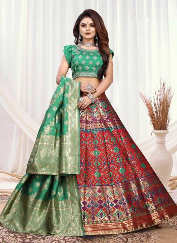 Grab These Beautiful Lehenga In Fine Colored.These Lehenga And Dupatta Are Fabricated On Banarasi Silk Pair With Modal Chanderi Blouse.Its Beautified With  Wevon Designer,Embroidery Work. 