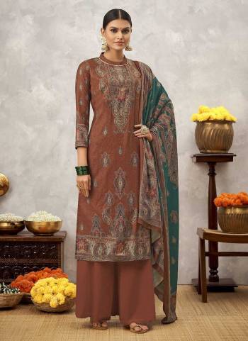 Grab These Plazzo Suit in Fine Colored Pair With Bottom And Dupatta.These Top And Bottom Are Fabricated On Pashmina Pair With Pashmina  Dupatta.Its Beautified With  Digital Printed, Stone Work