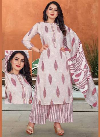 Grab These Beautiful Colored Suit.These Top And Bottom Are Fabricated On Cotton Pair With Chiffon Dupatta.Its Beautified With  Digital Printed Work.