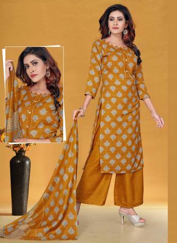 Grab These Beautiful Colored Suit.These Top And Bottom Are Fabricated On Cotton Pair With Chiffon Dupatta.Its Beautified With  Digital Printed Work.