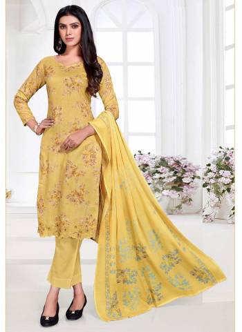 Grab These Beautiful Colored Suit.These Top And Bottom Are Fabricated On Cotton Satin Pair With Chiffon Dupatta.Its Beautified With   Digital Printed, Thread,Jari Embroidery Work.