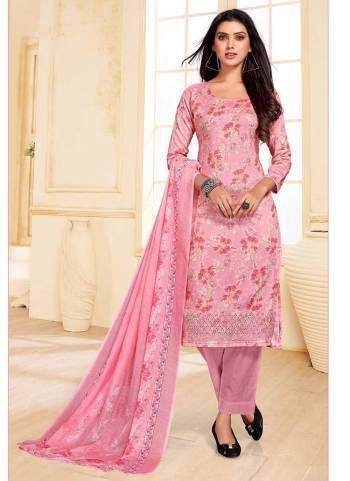 Grab These Beautiful Colored Suit.These Top And Bottom Are Fabricated On Cotton Satin Pair With Chiffon Dupatta.Its Beautified With   Digital Printed, Thread,Jari Embroidery Work.