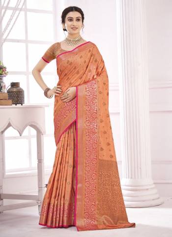 Grab These Festive Wear Saree in Fine Colored Pair With Blouse.These Saree And Blouse Are Fabricated On Handloom Cottonk.Its Beautified With Weaving Jacquard Designer Work.