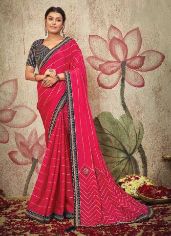 For A Bold And Beautiful Look,GrabThese Saree in Fine Colored.These Saree is Fabricated On Chiffon Pair With Taffeta  Blouse.Its Beautified With Heavy Designer Work.