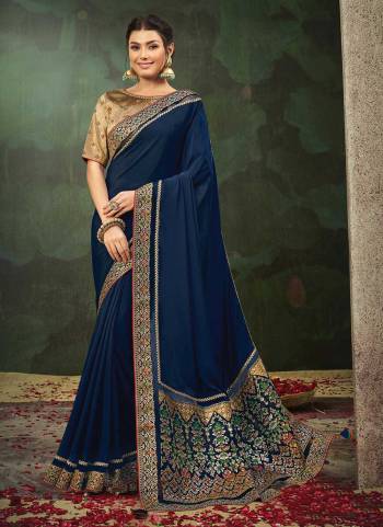 For A Bold And Beautiful Look,GrabThese Saree in Fine Colored.These Saree is Fabricated On Satin Silk Pair With Brocade Blouse.Its Beautified With Heavy Designer Work.