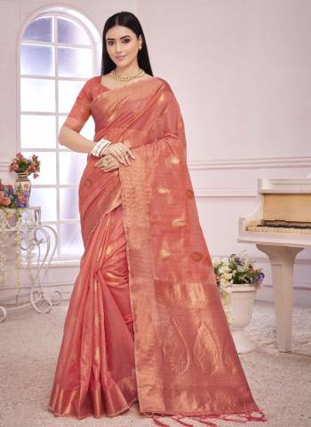 Grab These Beautiful Colored Saree Pair With Blouse.These Saree And Blouse Are Fabricated On Organza.Its Beautified With Wevon Designer Work.