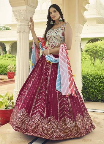 Grab These Designer Look Lehenga Choli in Fine Colored.These Lehenga is Fabricated On Georgette Pair With Georgette Blouse And Cotton Dupatta.Its Beautified With Heavy Designer Work.