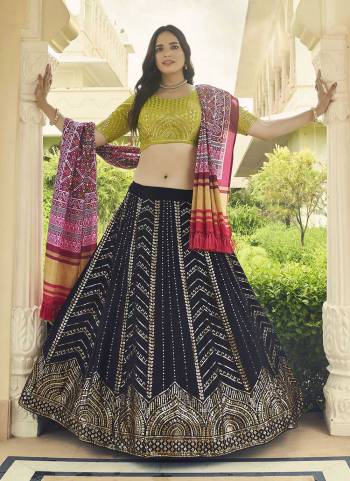 Grab These Designer Look Lehenga Choli in Fine Colored.These Lehenga is Fabricated On Georgette Pair With Georgette Blouse And Cotton Dupatta.Its Beautified With Heavy Designer Work.