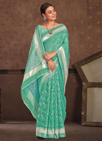 Grab These Beautiful Colored Saree Pair With Matching Blouse.These Saree And Blouse Are Fabricated On Cotton.Its Beautified With Heavy Wevon Designer Work.